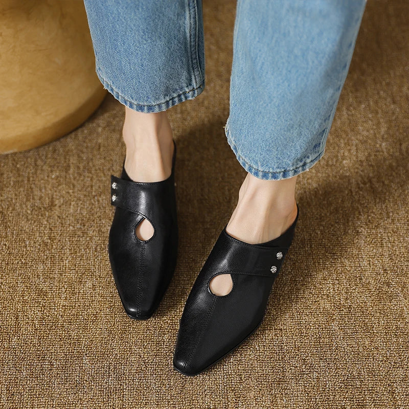 Alice Womens Agnit Genuine Leather Mules