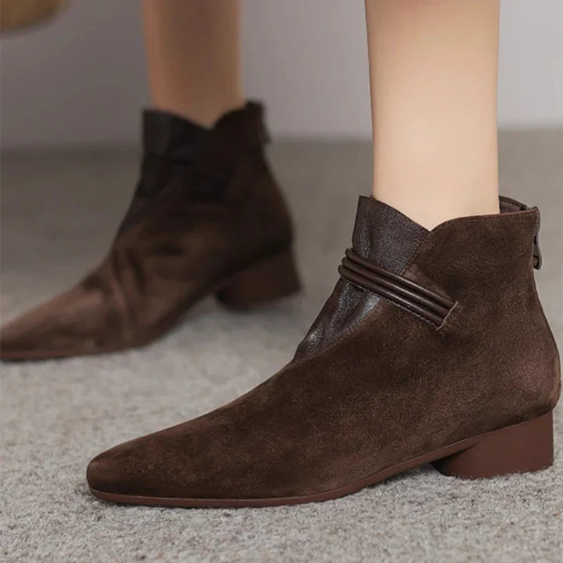 Violet Womens Boots Side Zip Ankle