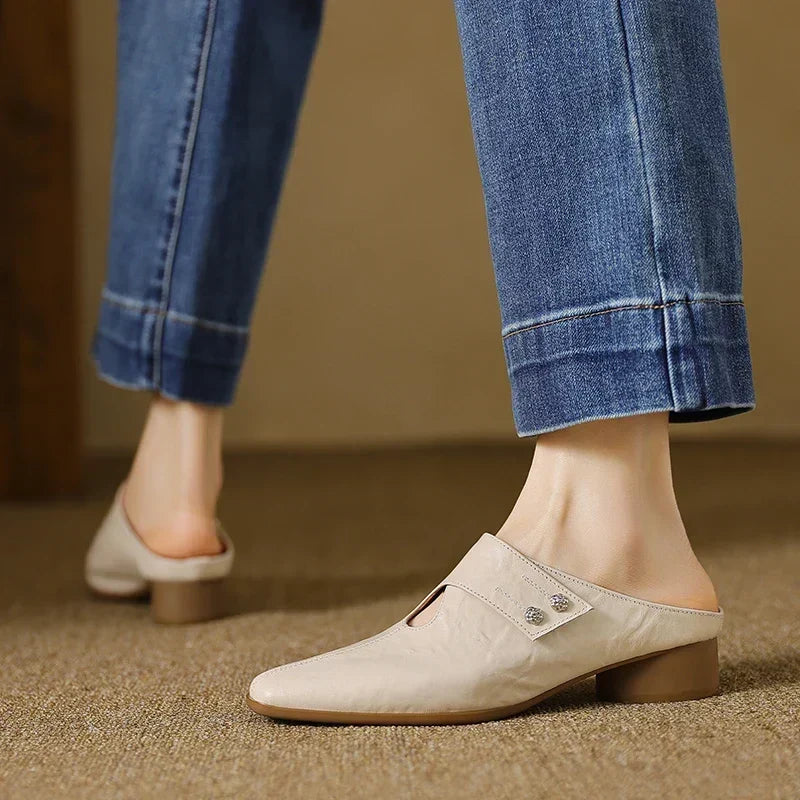 Alice Womens Agnit Genuine Leather Mules