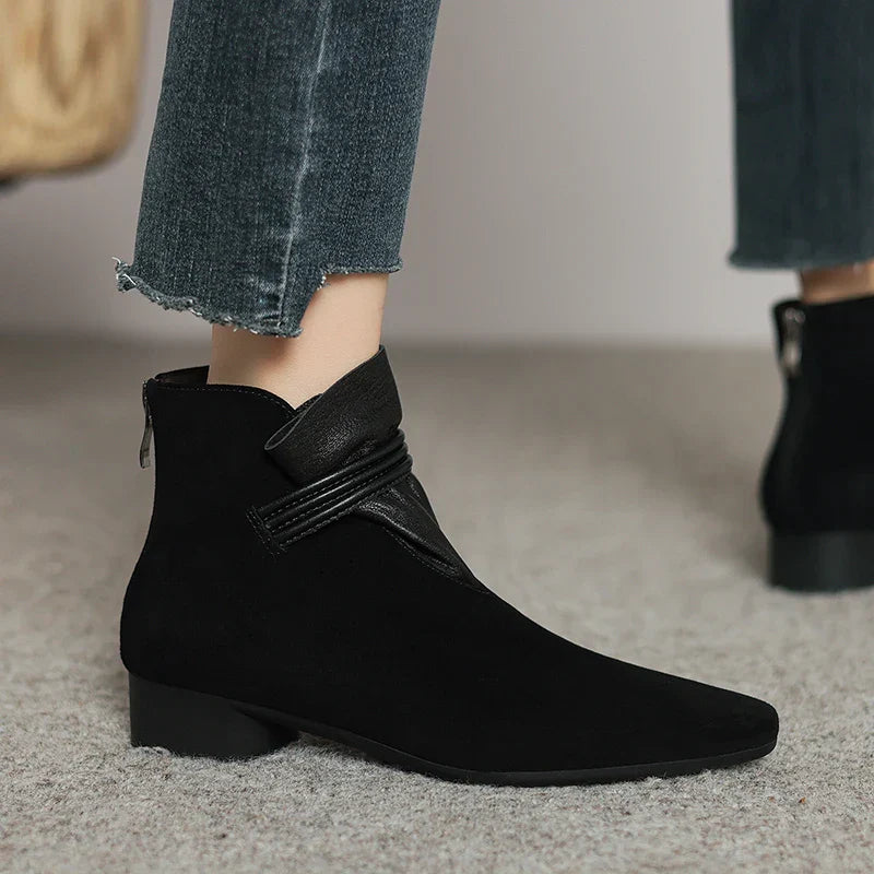 Violet Womens Boots Side Zip Ankle