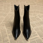 Catherine Womens Ankle Boots Pointed Toe Metal Tip