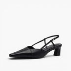 Serelle Leather Slingback Heels