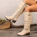 Brynn Womens Slouch Buckle Tall Boots
