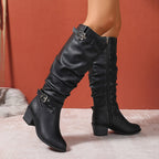 Brynn Womens Slouch Buckle Tall Boots