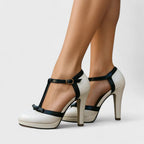 June Womens Heels Comfortable Block Heel Shoes