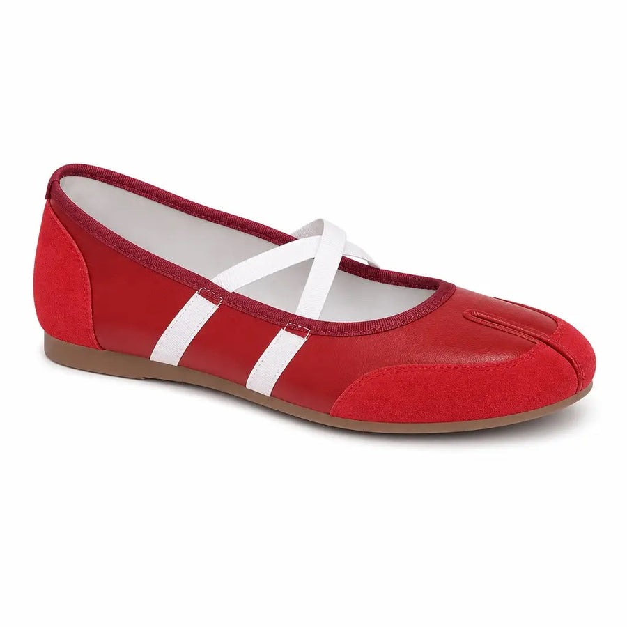 Autumn | Women's Split-Toe Crisscross Strap Flats