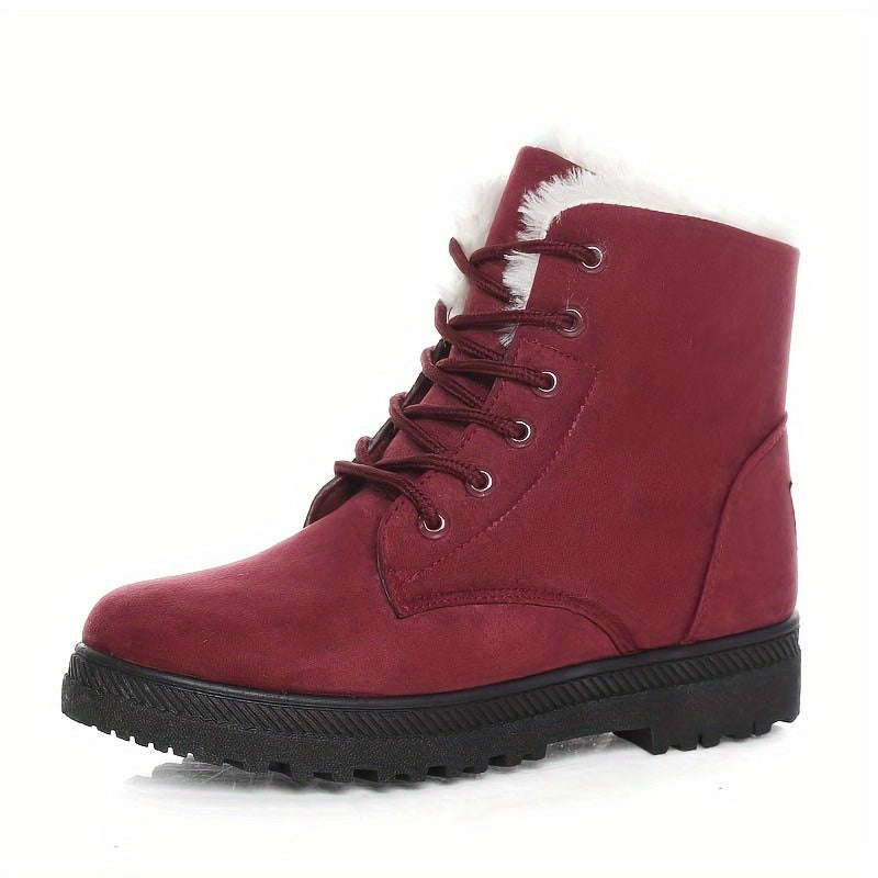 Elsa Womens Cozy Lace-Up Ankle Boots