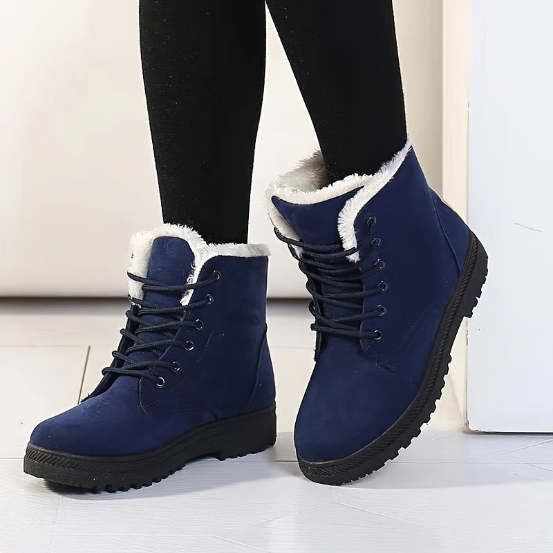 Elsa Womens Cozy Lace-Up Ankle Boots