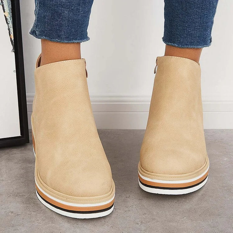 Odessa Womens Sleek Platform Ankle Boots