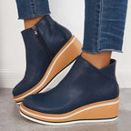 Odessa Womens Sleek Platform Ankle Boots