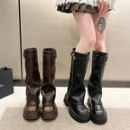 Miranda Womens Carisse Chunky Platform Knee Boots