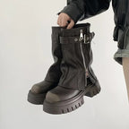 Miranda Womens Carisse Chunky Platform Knee Boots