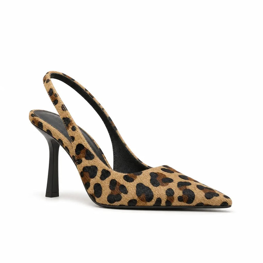 Chloe | Women's Leopard Print Slingback Heels