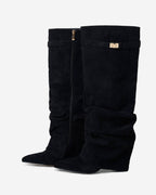 Celeste Womens Knee High Boots Hidden Heel
