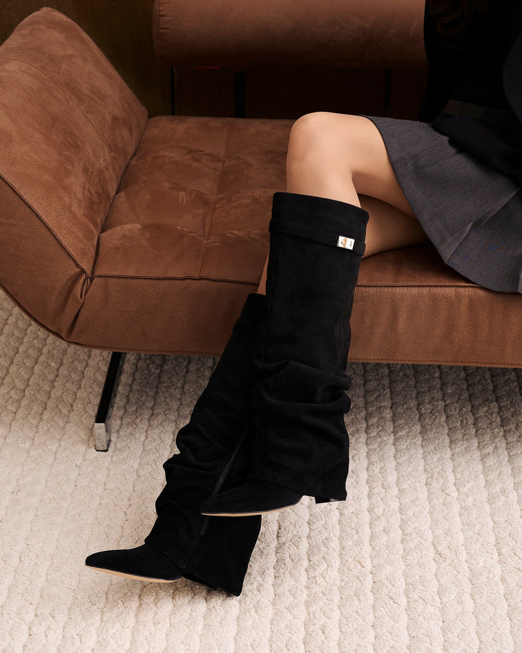 Celeste Womens Knee High Boots Hidden Heel