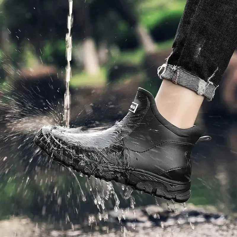 Lila Womens Waterproof Wellington Rain Ankle Boots