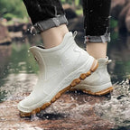 Lila Womens Waterproof Wellington Rain Ankle Boots