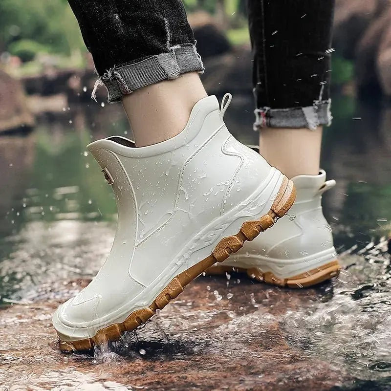 Lila Womens Waterproof Wellington Rain Ankle Boots