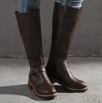 Hayley Womens Leather Knee High Orthopedic Boots