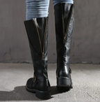 Hayley Womens Leather Knee High Orthopedic Boots