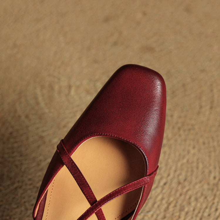Helen Womens Strappy Leather Slingback Heels