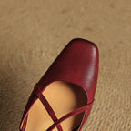 Helen Womens Strappy Leather Slingback Heels