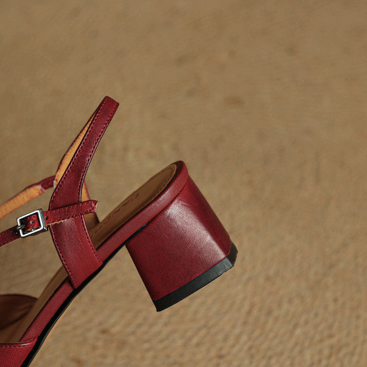 Helen Womens Strappy Leather Slingback Heels