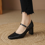 Monroe Womens Leather Strap Heels