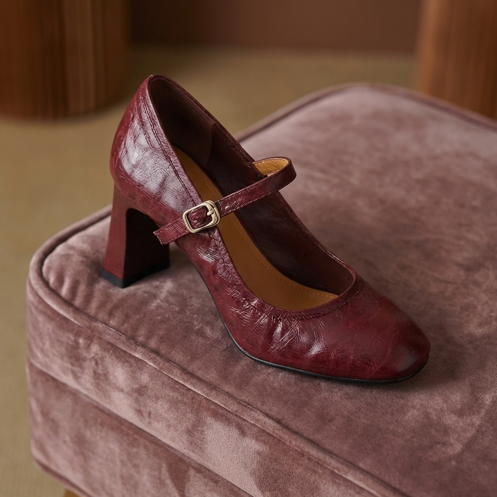 Monroe Womens Leather Strap Heels
