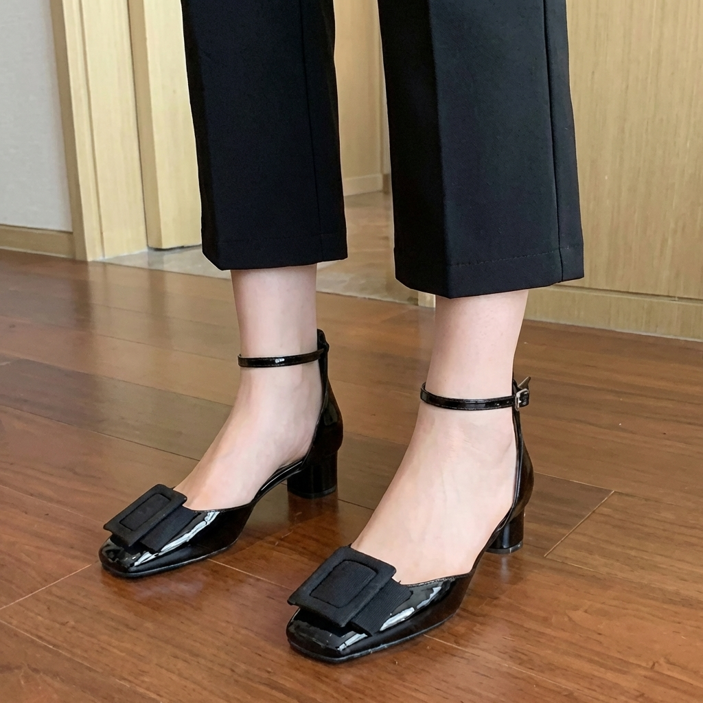 Rosalie Womens Buckle Strap Heels