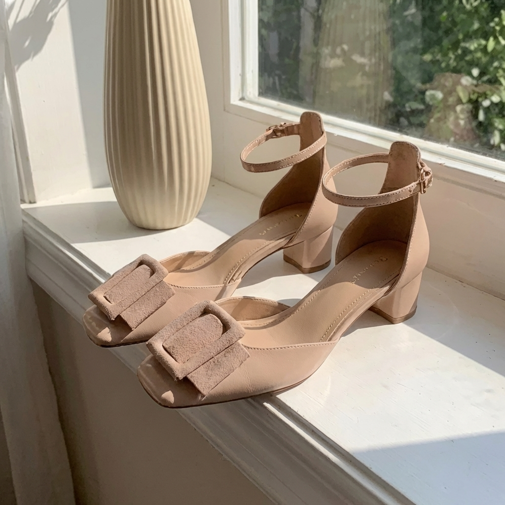 Rosalie Womens Buckle Strap Heels