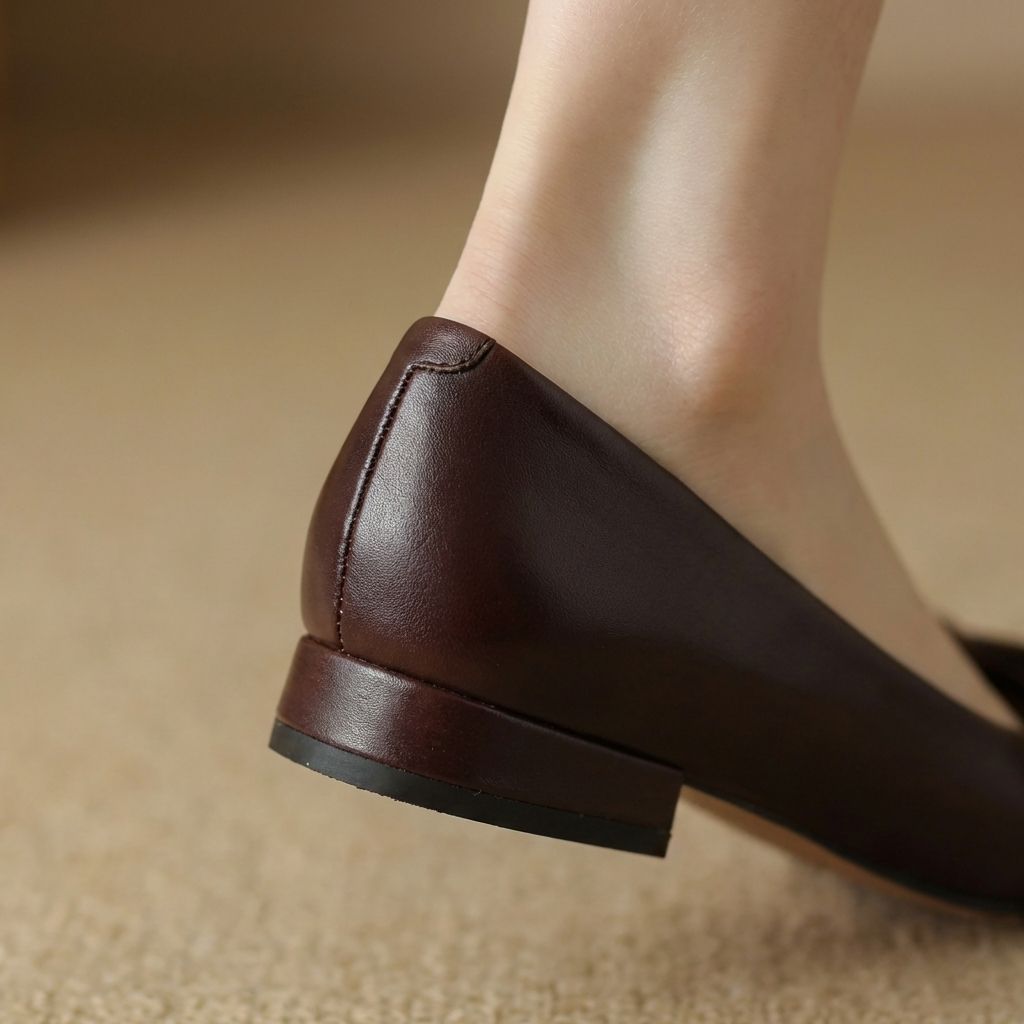 Camille Womens Bow Leather Flats