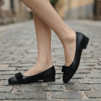 Camille Womens Bow Leather Flats