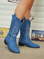 Kerry Womens Western Mid Calf Cowboy Boots
