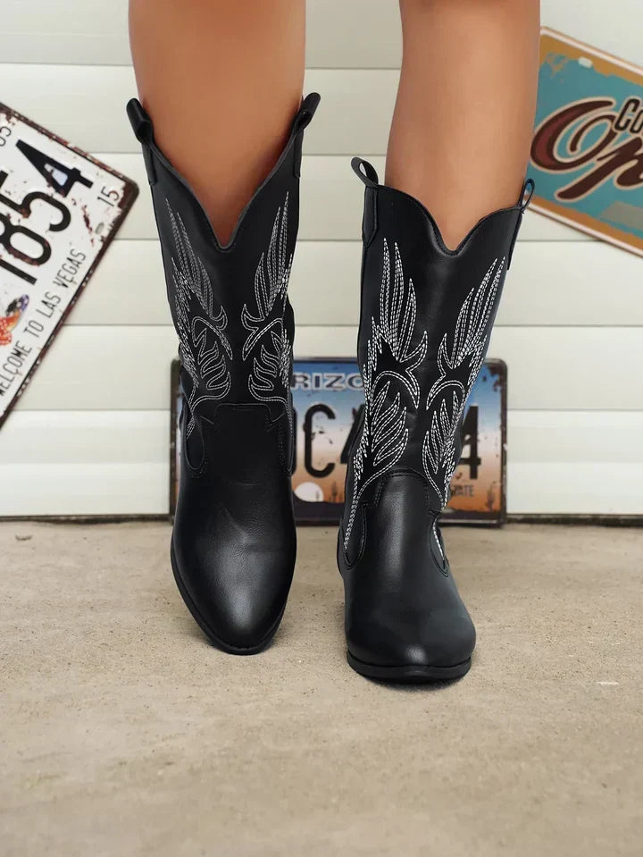Kerry Womens Western Mid Calf Cowboy Boots