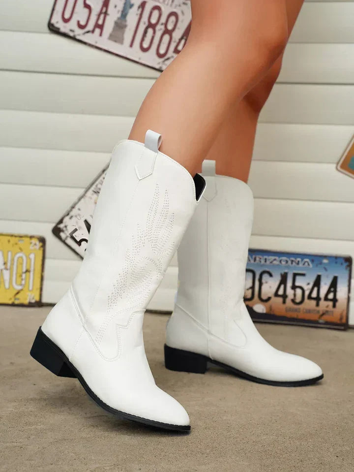 Kerry Womens Western Mid Calf Cowboy Boots