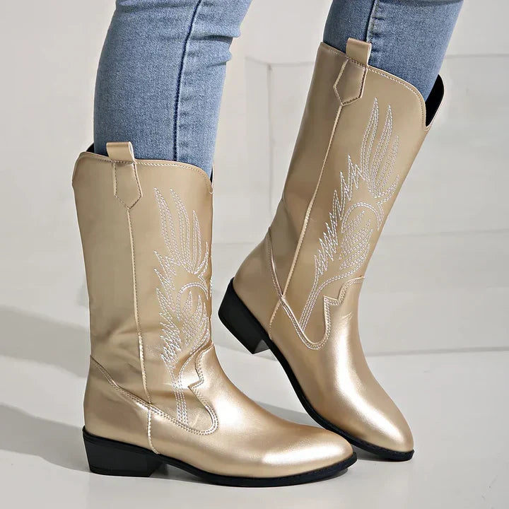 Kerry Womens Western Mid Calf Cowboy Boots