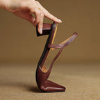 Lesley Womens Pointed Toe Leather Heels