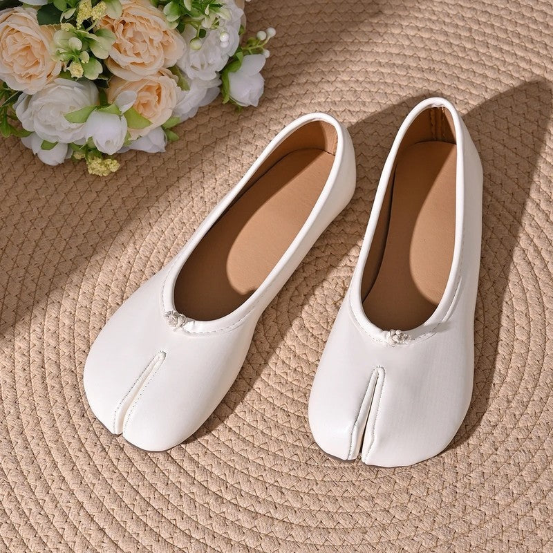 Frances Womens Lunari Split-Toe Soft Ballet Flats