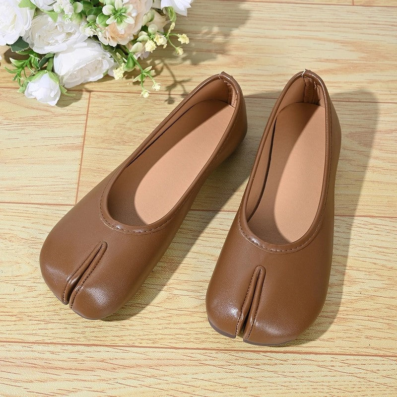 Frances Womens Lunari Split-Toe Soft Ballet Flats