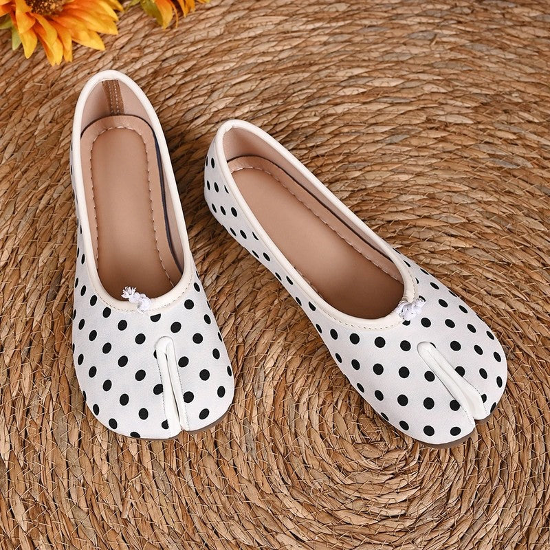 Frances Womens Lunari Split-Toe Soft Ballet Flats