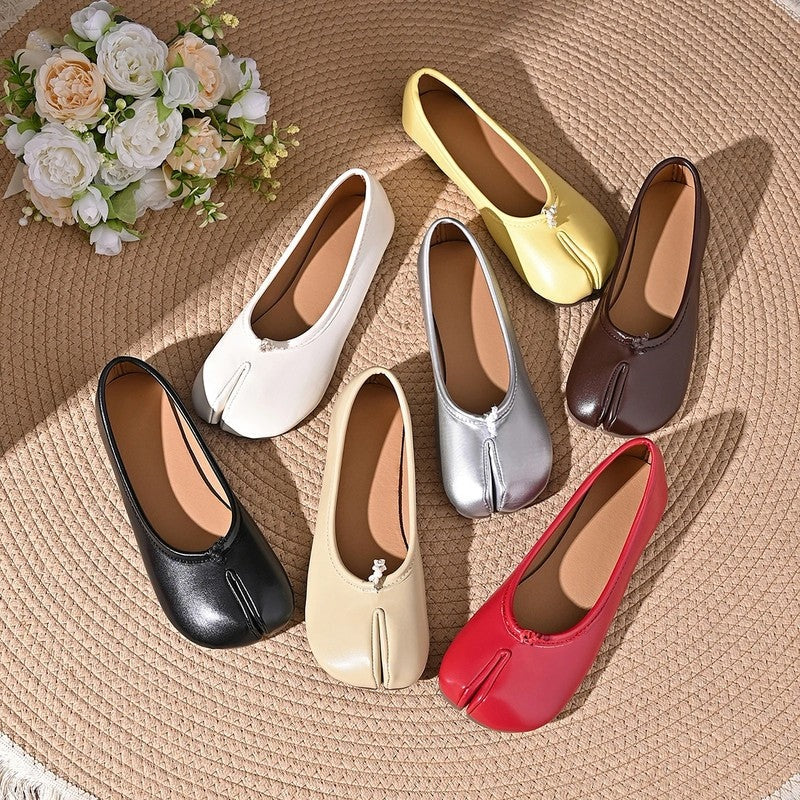 Frances Womens Lunari Split-Toe Soft Ballet Flats