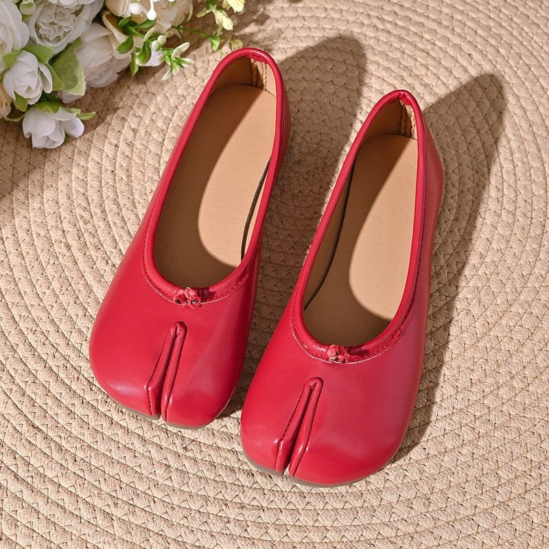 Frances Womens Lunari Split-Toe Soft Ballet Flats