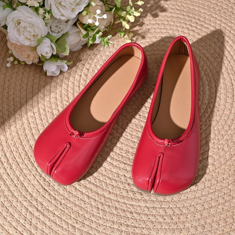 Frances Womens Lunari Split-Toe Soft Ballet Flats