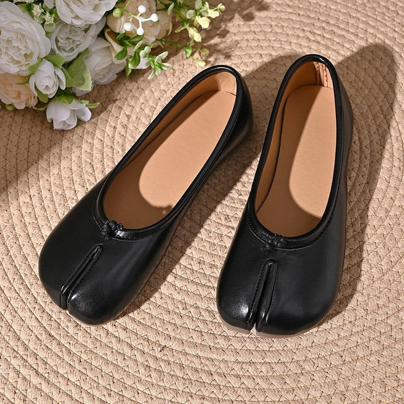 Frances Womens Lunari Split-Toe Soft Ballet Flats