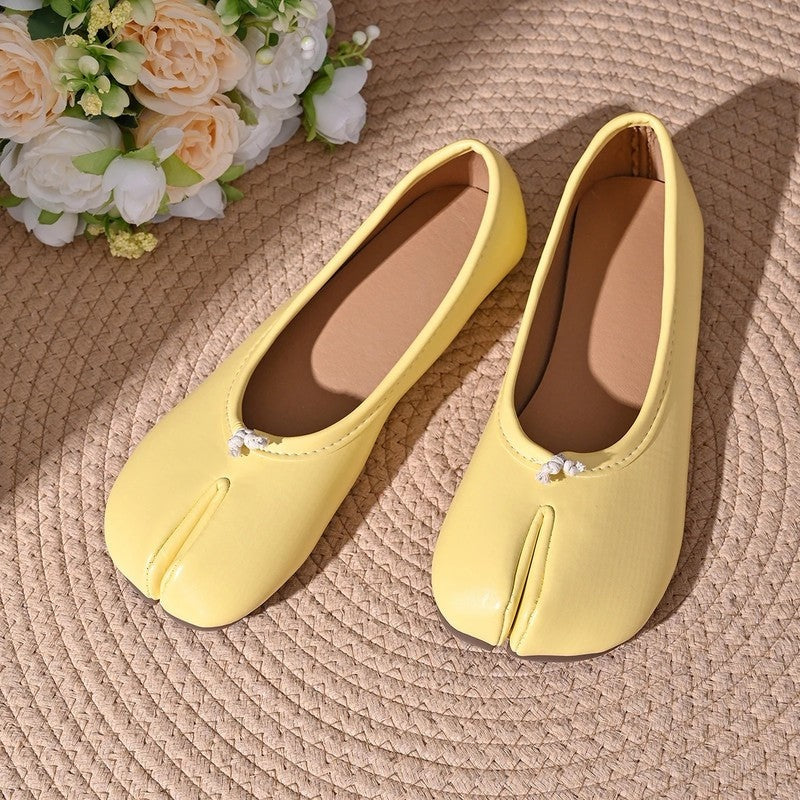 Frances Womens Lunari Split-Toe Soft Ballet Flats