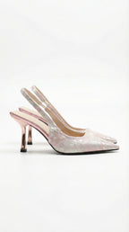 Melanie Womens Slingback Heels Pointed Toe Pumps