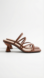 Daisy Womens Strappy Heeled Sandals Kitten Heel