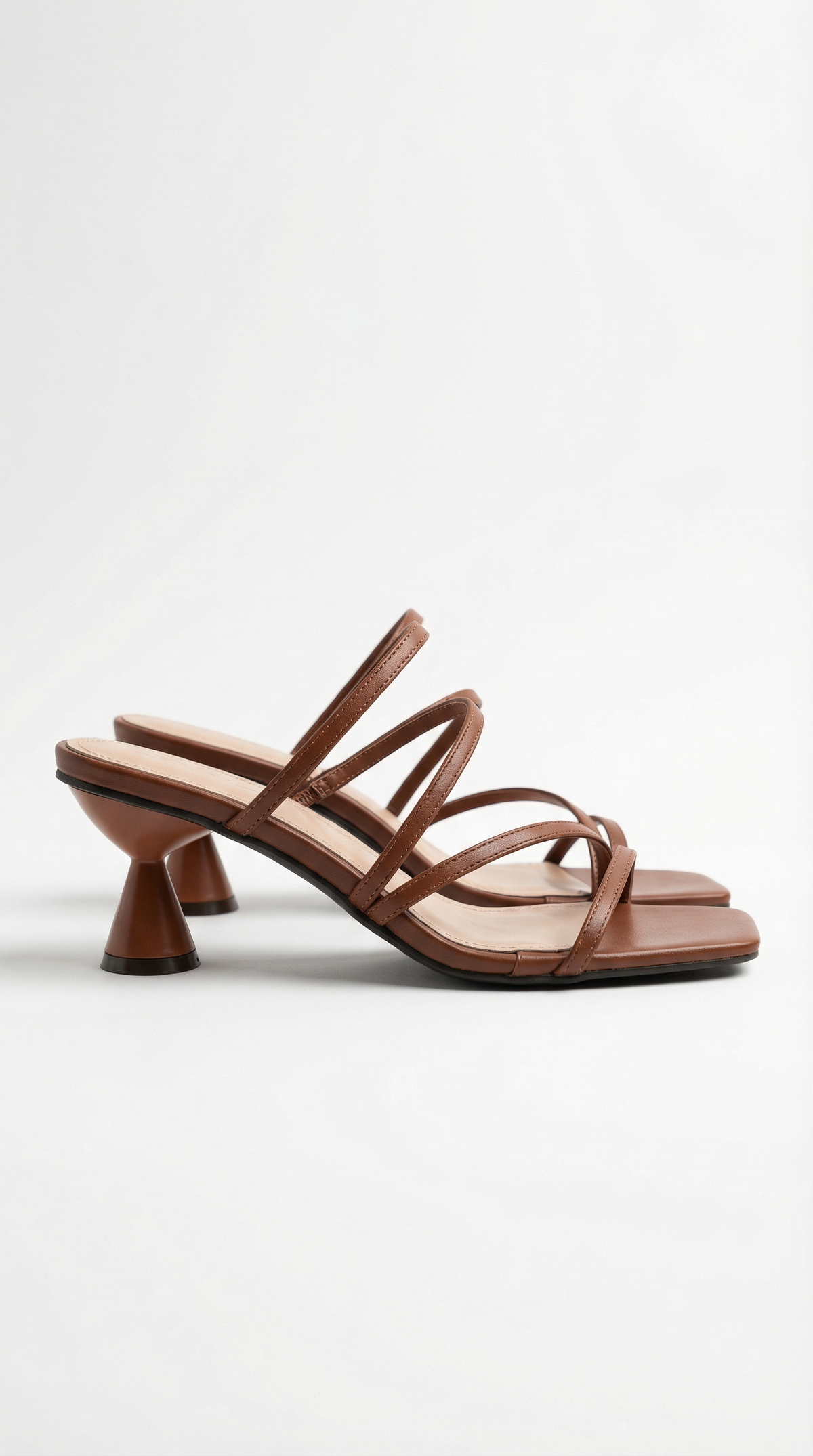 Daisy Womens Strappy Heeled Sandals Kitten Heel