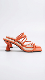 Daisy Womens Strappy Heeled Sandals Kitten Heel